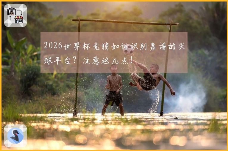 2026世界杯竞猜如何识别靠谱的买球平台？注意这几点！